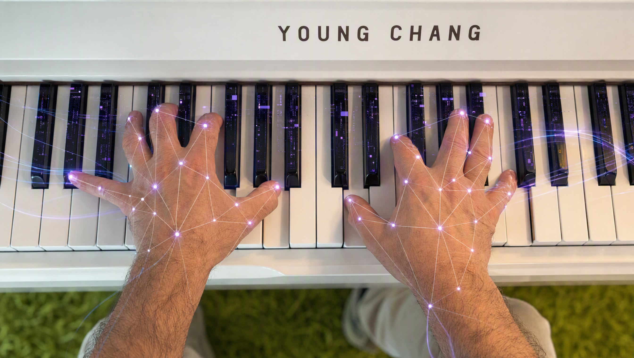 Hands on the piano keys